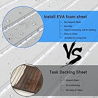 Vista 34 de HZshark Piso de lancha de espuma EVA autoadhesiva de 6mm antideslizante, alfombra marina de teca para lancha, almohadilla de cubierta de espuma