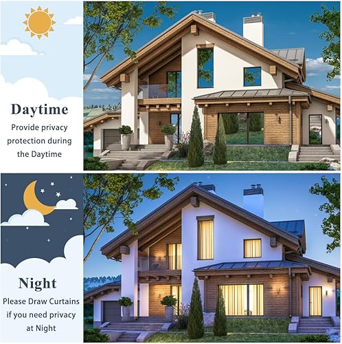 Miniatura 4 de Arthome - Película unidireccional para privacidad diurna, control de calor, cubierta de vidrio reflectante, película solar anti UV, tinte para