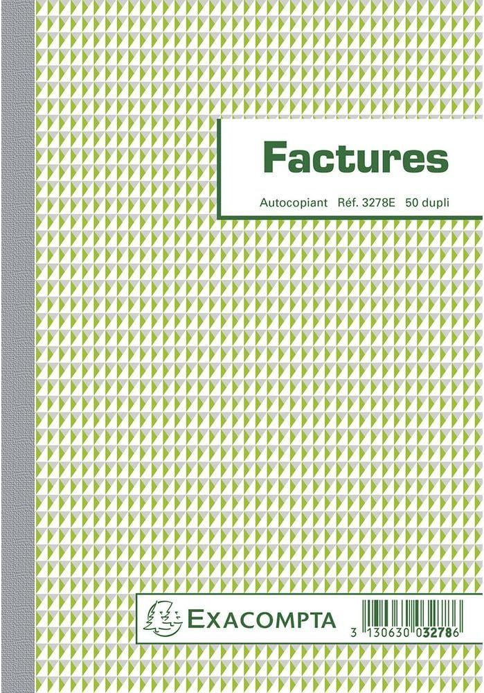 Manifold Factures autocopiant Exacompta avec TVA feuillets numérotés - 8
