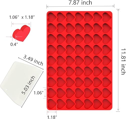 Miniatura 6 de Moldes de silicona con forma de corazón para gomitas, caramelos, chocolate, pequeños dulces caseros (1 unidad de corazón)