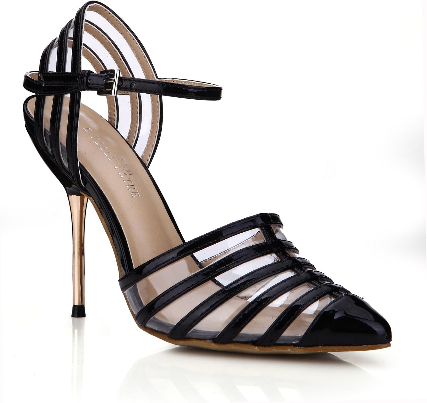 Fare clic su donna autunno nuovo cena di alta scarpe tacco punto nero con  calzature donna, ferro nero : Amazon.it: Scarpe e borse