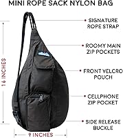 Vista 6 de KAVU Mochila bandolera tipo bandolera Mini Rope Sack - Blackout, Blackout