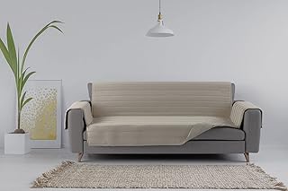 MB HOME BASIC Housse de canapé Antidérapant “Cozy”, Gris Tourterelle, 2 Places