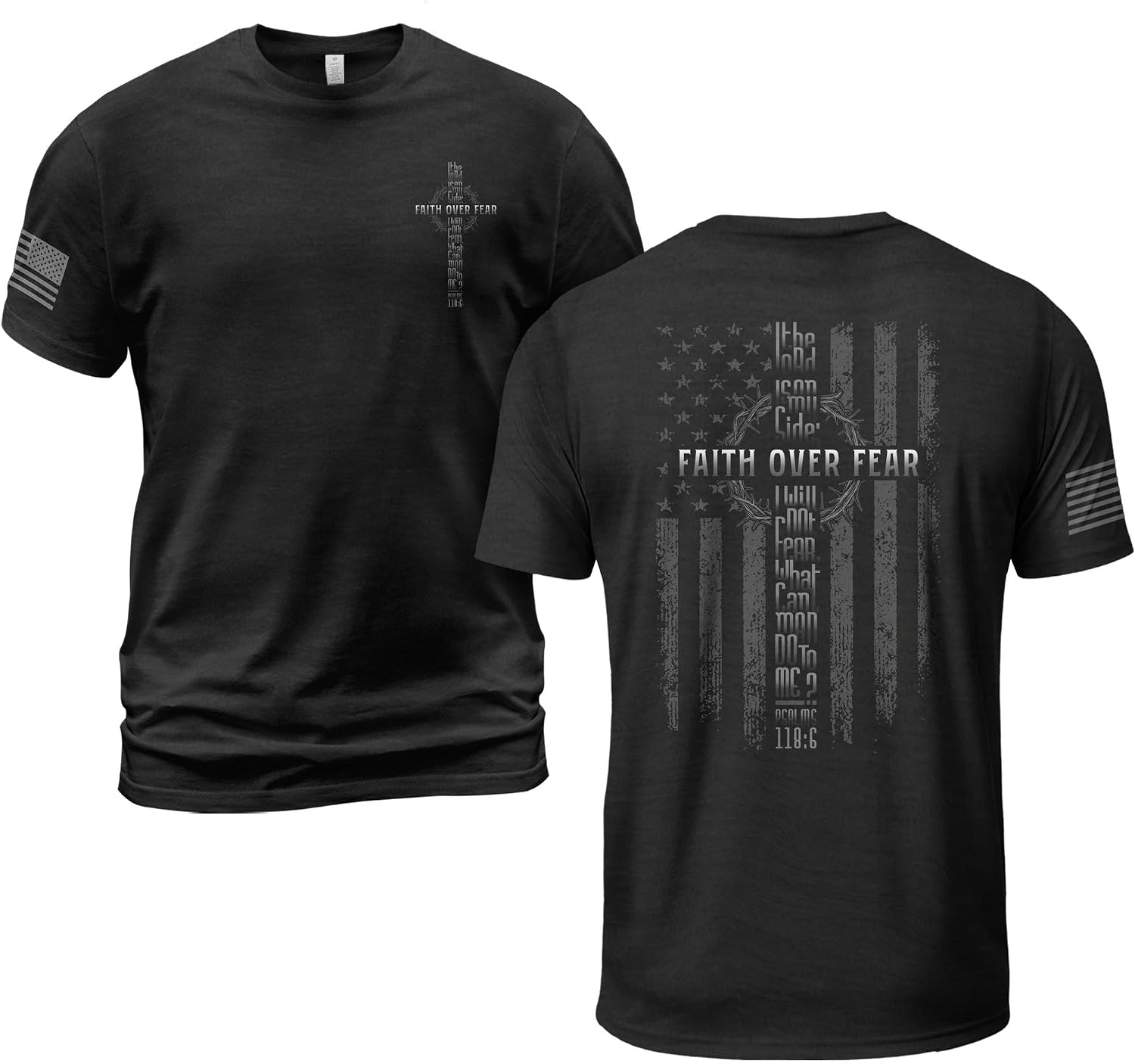 Faith Over Fear Shirt, Faith Shirts for Men, Cross Shirt, Jesus Tshirt, Christian Shirts for Men
