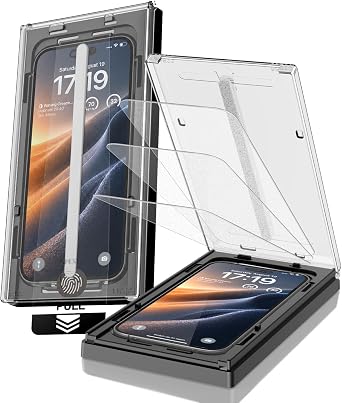 EZ-GLAZ-3-Pack Matte Screen Protector for iPhone 16 Pro/17/17 Pro | Anti-Glare Tempered Glass, Enhanced Drop & Scratch Protection, Clear Outdoor Visibility, Smooth Touch, Easy Installation Box