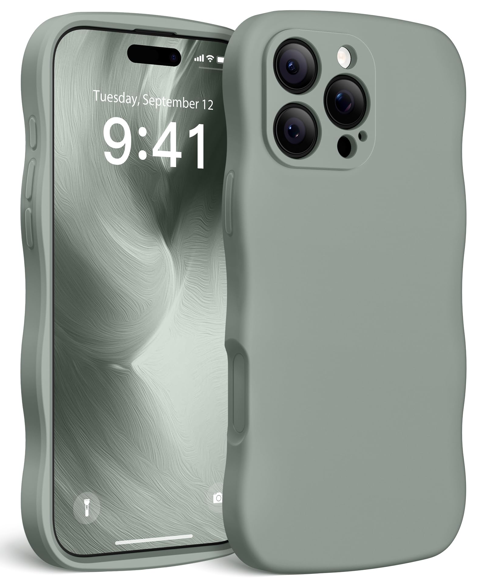 Coque iPhone 16 Pro Max MagSafe silicone antichoc avec protection caméra intégrée vert calke - 8