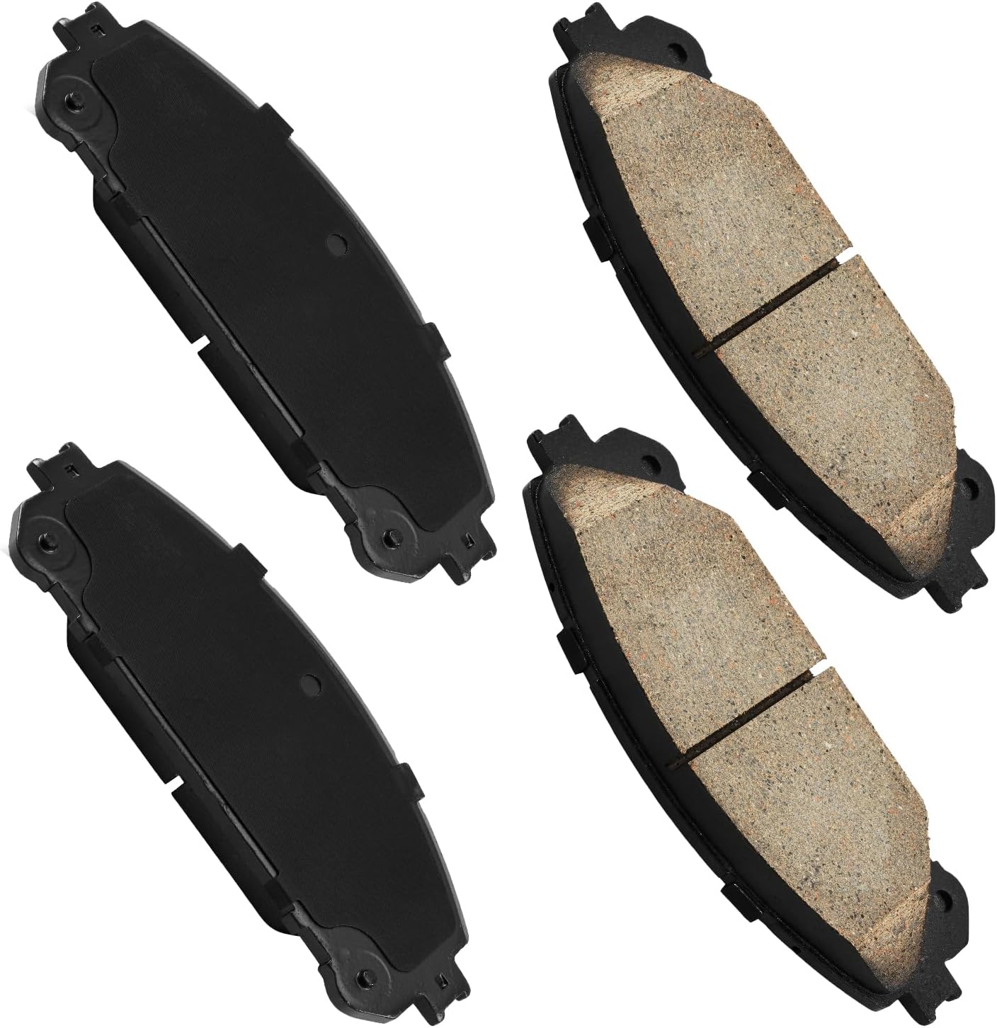PHILTOP Ceramic Front Brake Pads For Toyota Highlander 2008-2019, 4 Pcs replace # D1324