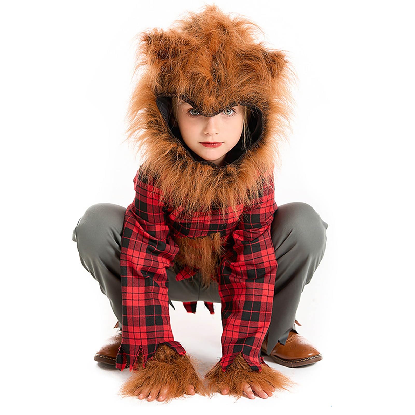 Halloween Kostüm Kinder Jungen Werwolf Kostüm Für Jungen Halloween Cosplay Outfit Tier Thema Party Kleidung Karneval Performance Kleiderschrank Gruseliges Wolfsoutfit Für Fasching Tierkostüm