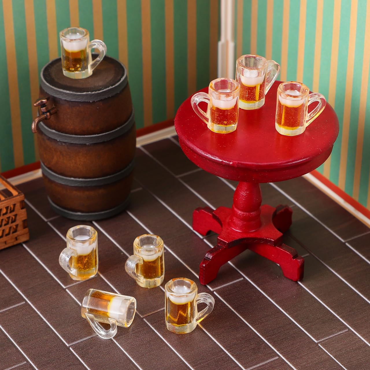 Toddmomy Accessoires pour la maison - 100 pièces - Mini tasse à shot - Modèle de collection - Accessoire miniature - Micro tasses à bière pour décoration de petite maison - Verres en plastique -