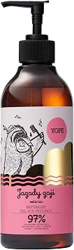 YOPE Shower Gel Wash, Moisturising & Nourishing, Vegan Formula, Scent Goji Berries & Cherry, 400 ml