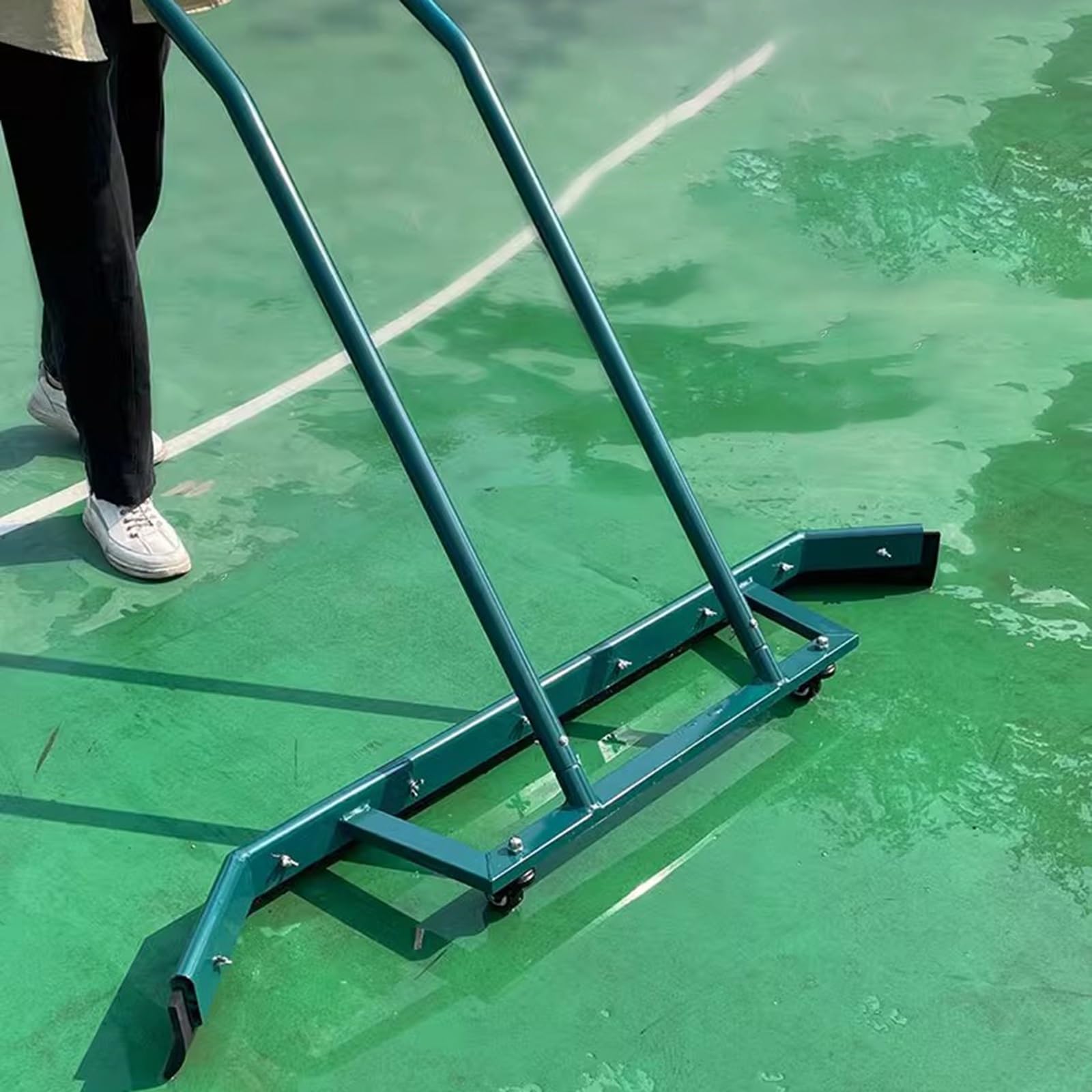 Spatola Raschietti per Pavimenti Tergipavimento Per Pioggia Spazzino Scopa Per Tennis Attrezzature Per Asciugatura Rapida Per Pavimenti Duri All'aperto, Dispositivo Di Rimozione Del Acqua Con Manico L