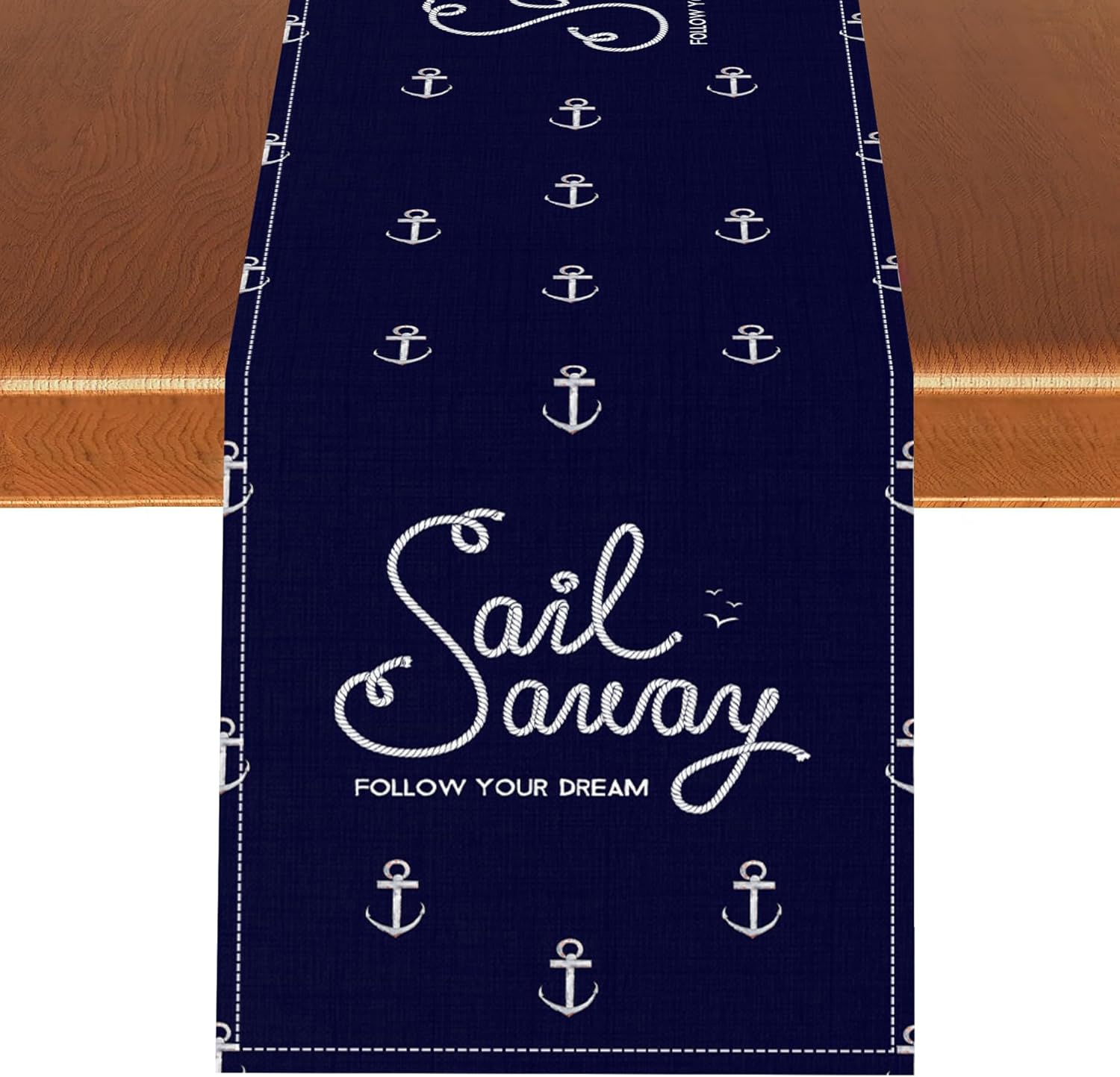 Purple and Golden Table Runner, Abstract Modern Marble Pattern Printed Golden Stripe Linen Coffee Table Center Decor for Home Kitchen Dining Patio Holiday Party Table Decorations 13x108 inches