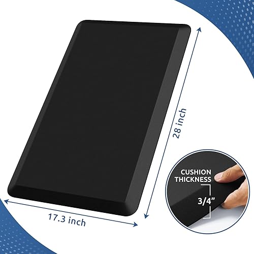 Miniatura 162 de KitchenClouds - Tapete antifatiga acolchado para cocina, impermeable, antideslizante, cómodo, para escritorio de pie, fregadero y oficina, 17.3 x 39
