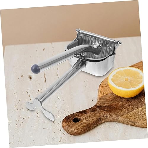 Miniatura 6 de PRETYZOOM Exprimidor de frutas de acero inoxidable, exprimidor de limón, exprimidor de sandía, exprimidor de mano, prensa manual, máquina de