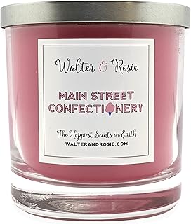 Walter & Rosie Candle Co. - Main Street Confectionery 11oz Scented Candle Inspired by Disney Scents - Smell Like Disney Resorts - The Happiest Scents on Earth - Soy Blend - Burns Up to 40 Hrs.
