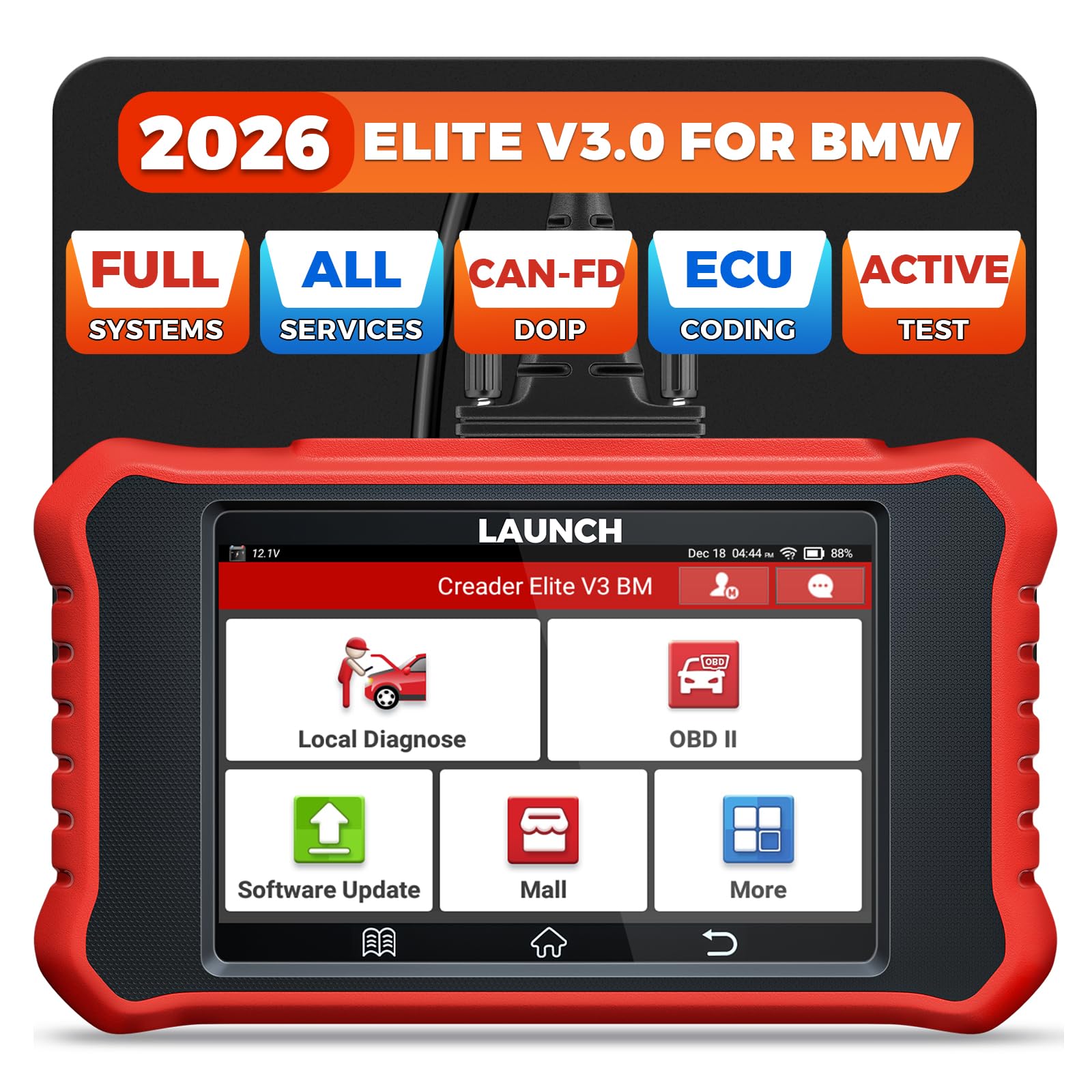 Amazon.co.jp: LAUNCH Creader Elite V3.0 OBD2診断機 BMW対応 日本語