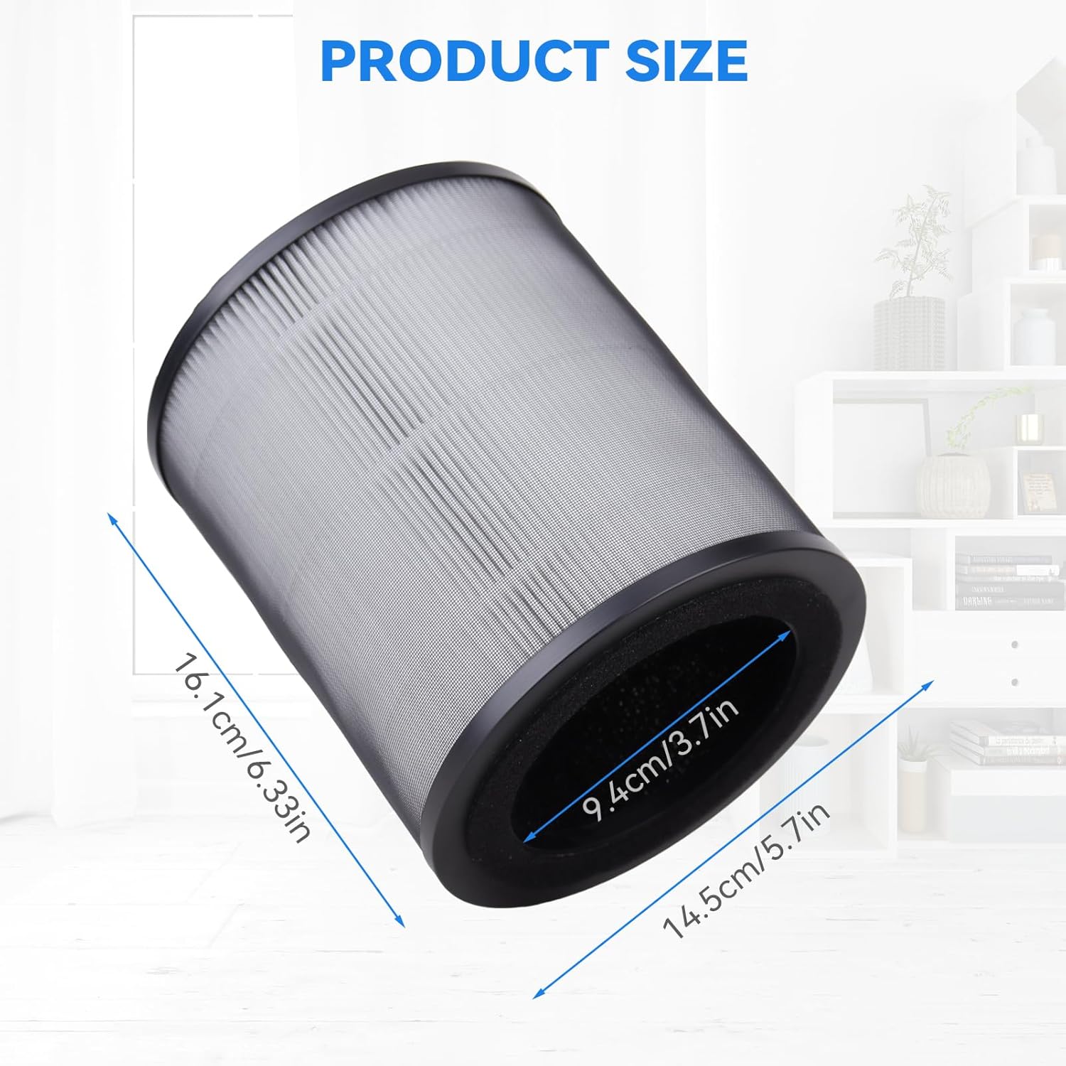 JF100 Replacement Filter Compatible with jafanda JF100 Air Purifier: 3-in-1 H13 True HEPA Activated Carbon Filtration System 3Pack