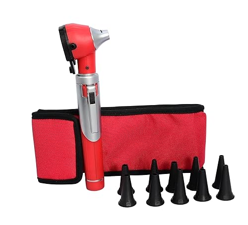 Miniatura 12 de OdontoMed2011 Otoscopio - Kit de luz portátil para oídos y examen para uso doméstico y profesional, alcance de fibra óptica de aumento 3X con puntas