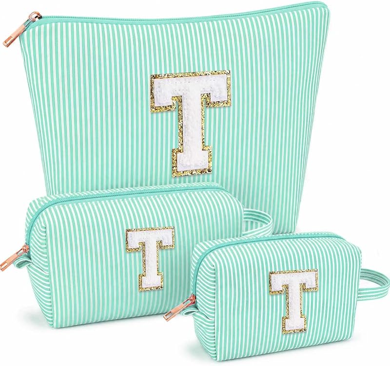 ARIVOY Conjunto com 3 Necessaires de Maquiagem, Modelo T, Verde