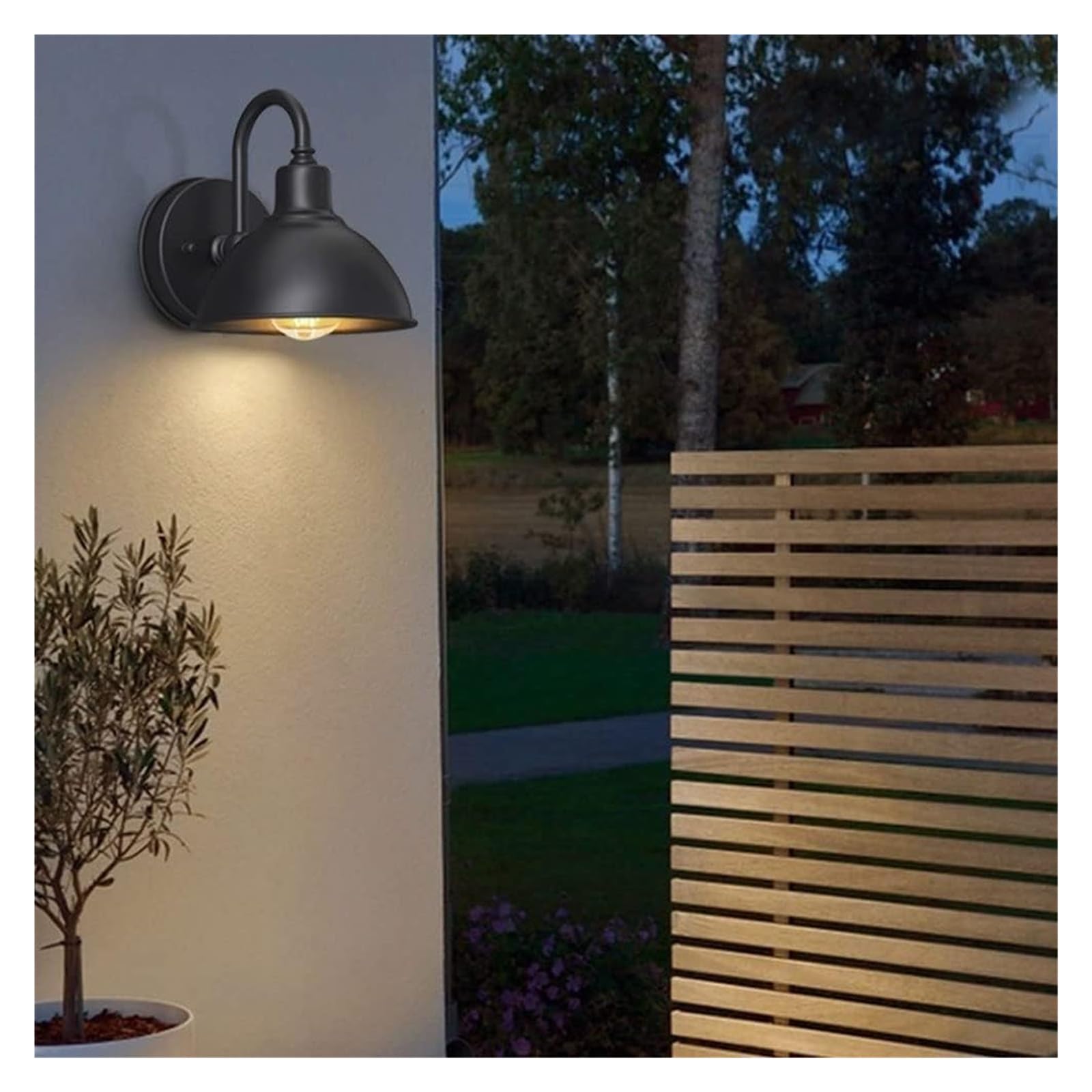 Lámpara de Pared Exterior Impermeable, Color Negro, Casquillo E27, de Hierro, para Patio, Villa, jardín, iluminación de Pasillo, balcón.