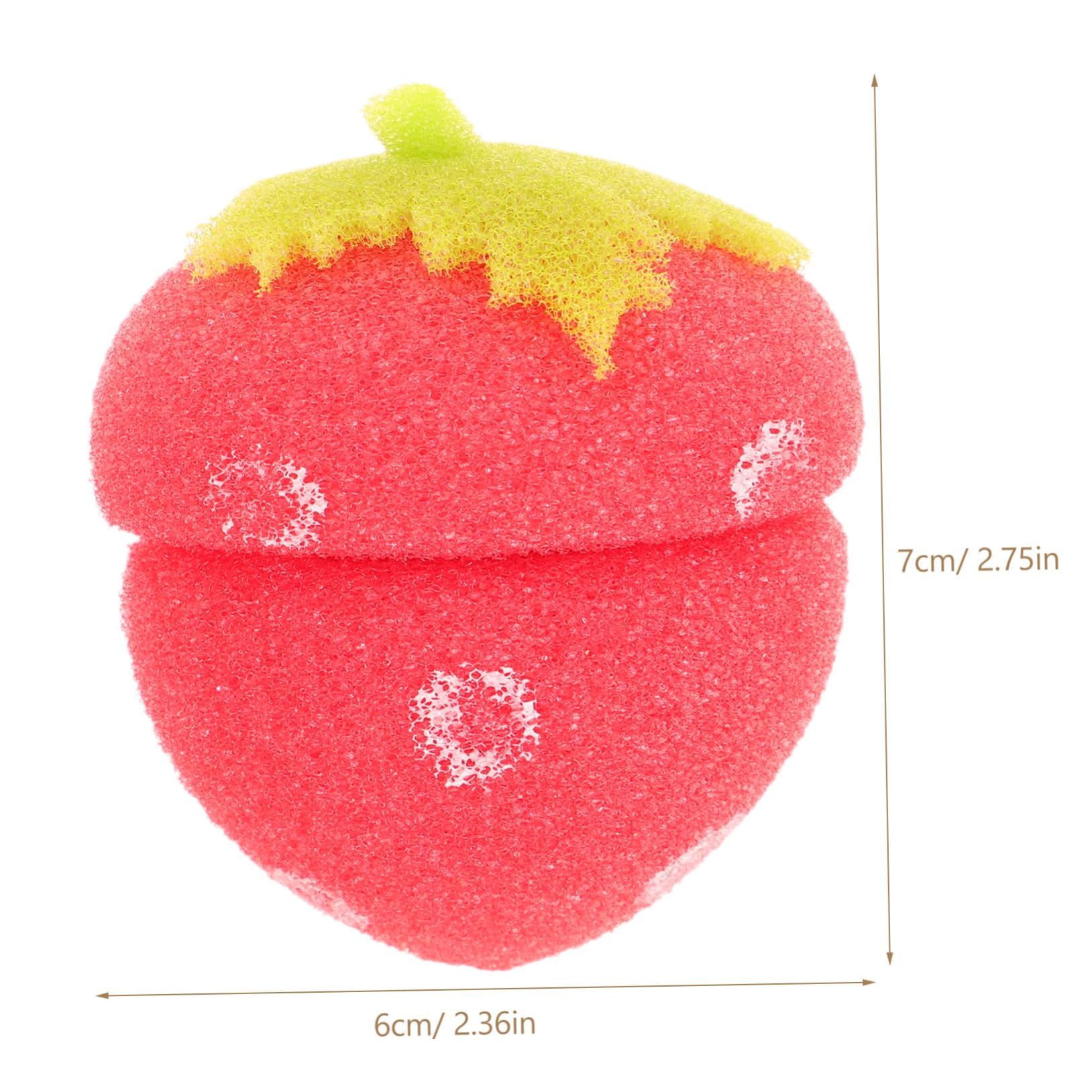 IWOWHERO 12Pcs Strawberry Shaped Sponge Hair Curlers Set Red Rollers for Soft Damage Styling for Sleeping and Everyday Use Lightweight Breathable