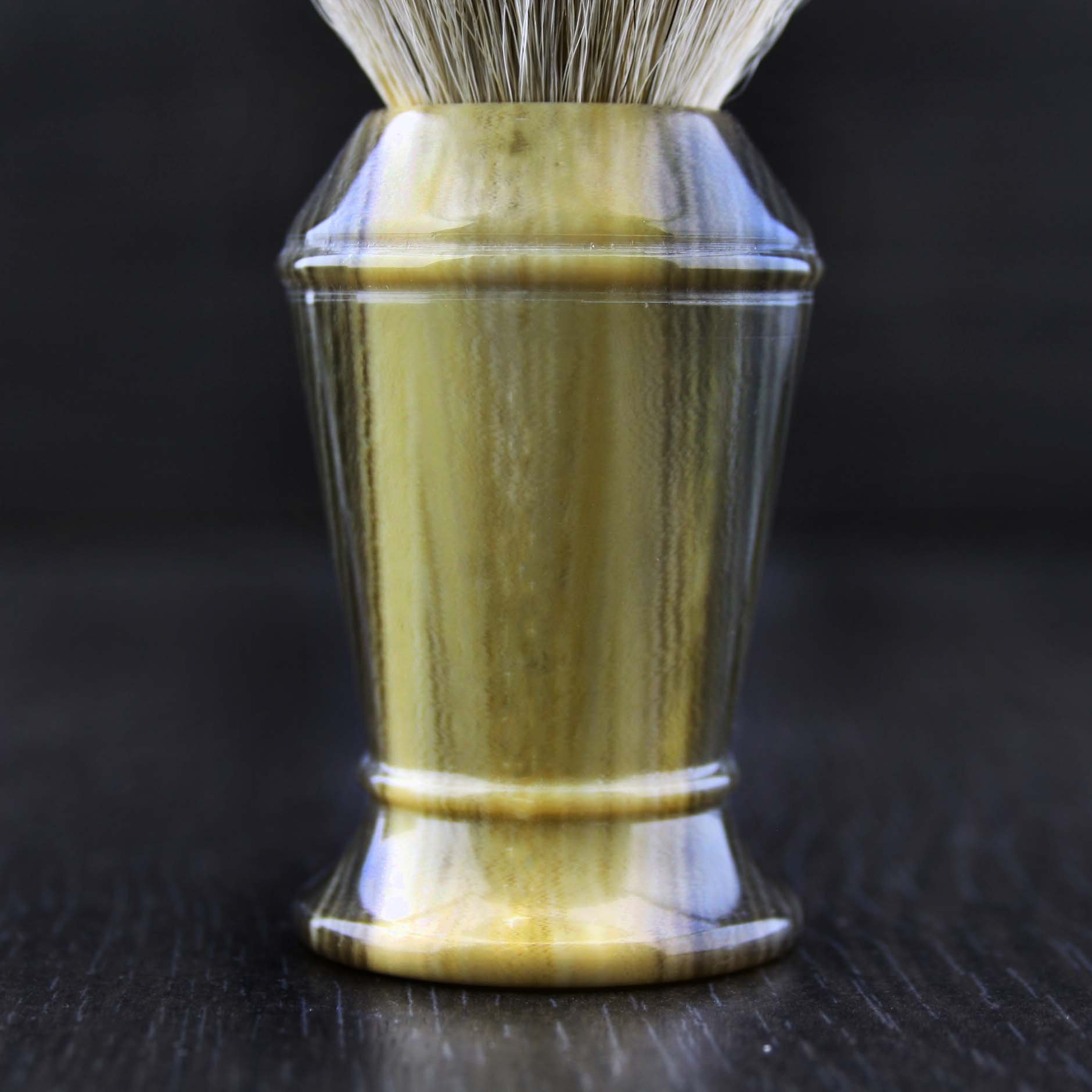 Haryali London Hand Assembled Imitation Horn Handle (Silver Tip Badger Hair Shaving Brush) Sophist Collection & Design By Haryali London. by Haryali London