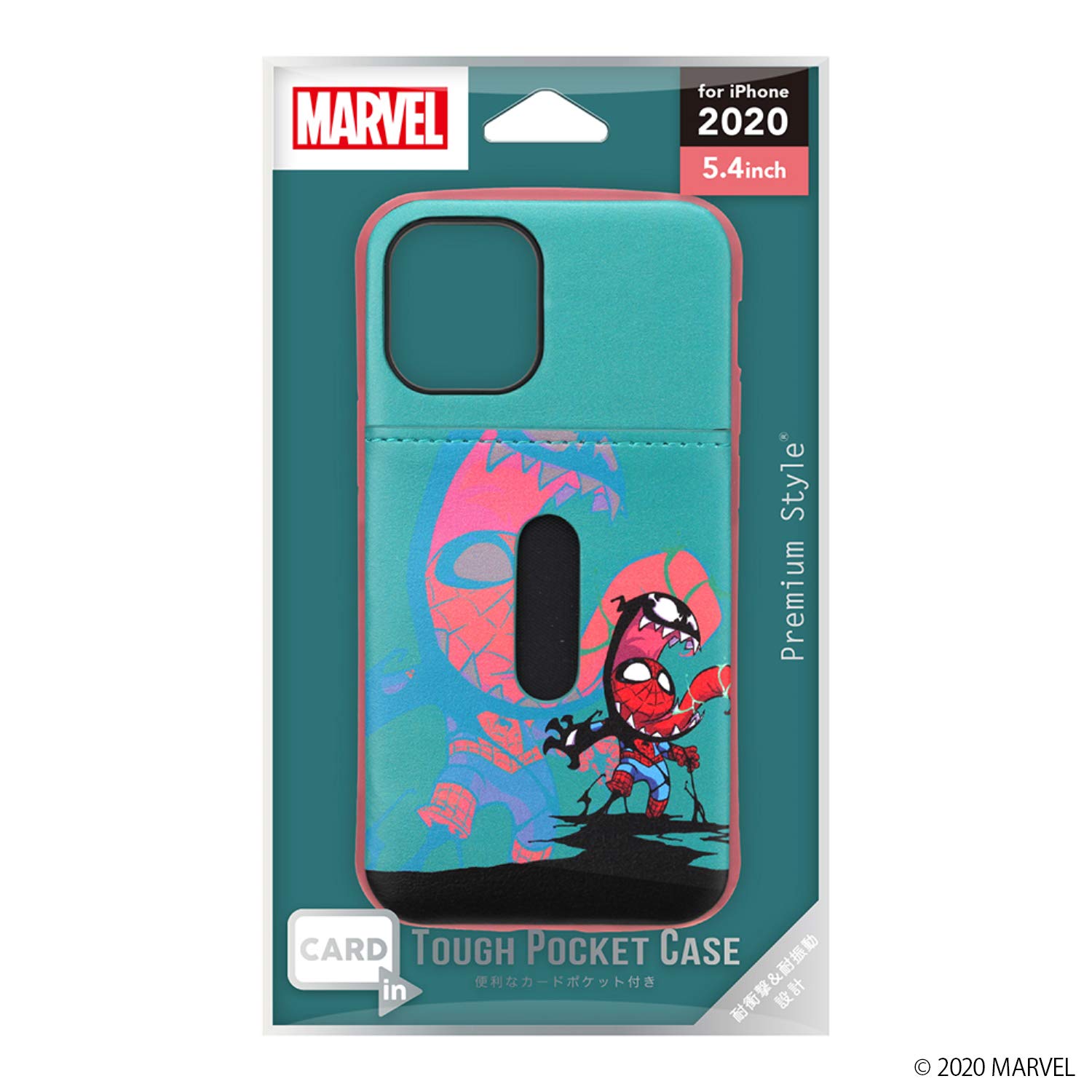 Premium Style iPhone 12 mini用 タフポケットケース スパイダーマン＆ヴェノム PG-DPT20F21SPM