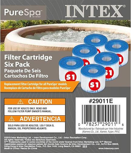 Miniatura 2 de Intex 29011E PureSpa Tipo S1 Cartucho de repuesto de filtro de papel Dacron para bañera de hidromasaje para varios modelos PureSpa, paquete de 6