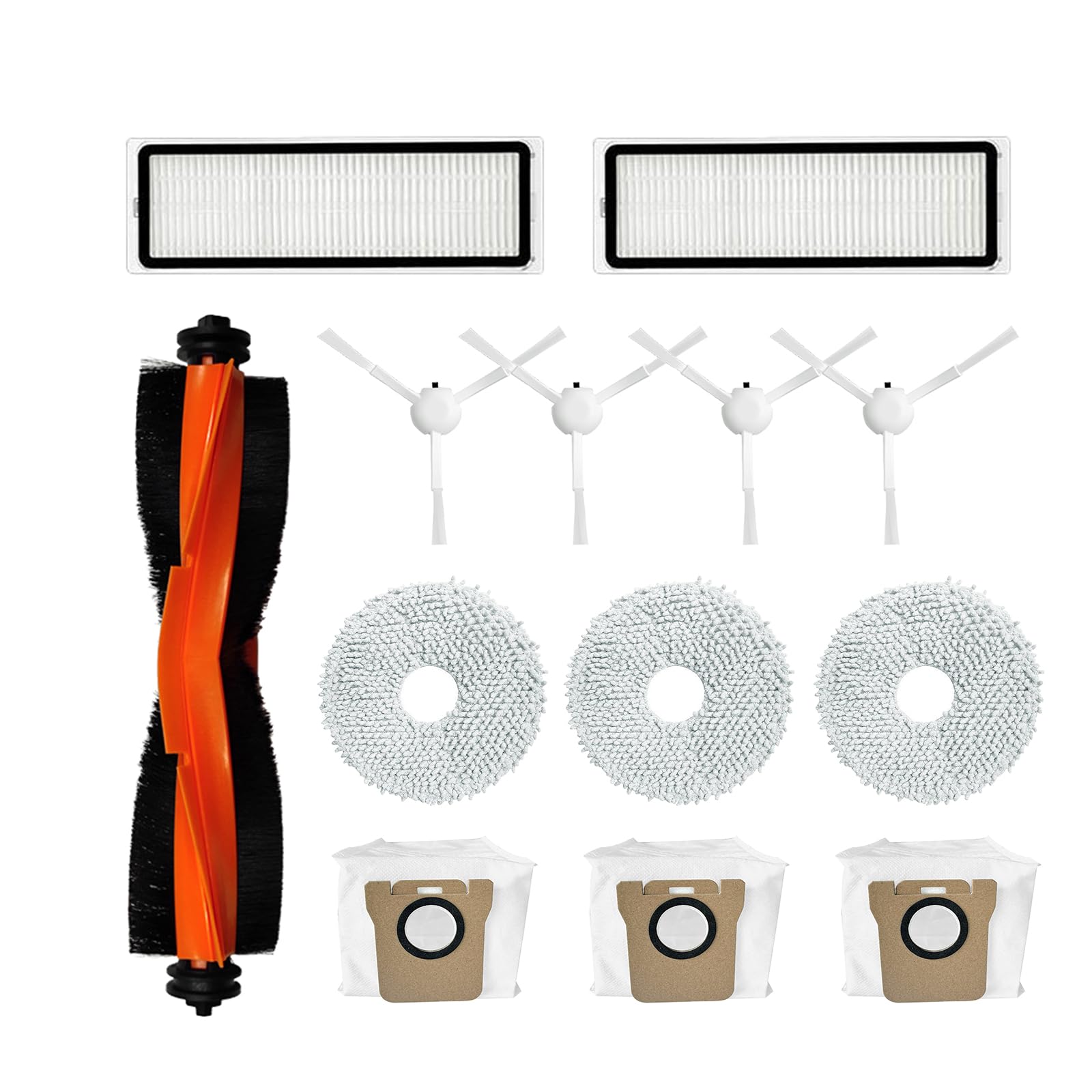 Buxuaaaa Brushroll Cleaning Rags Bags Mop Cloth Replacement Part Set for / S10PRO Cleaning Rags