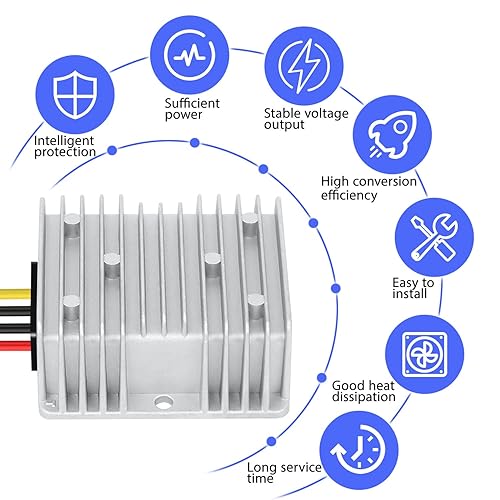 Miniatura 7 de LeMotech Convertidor DC 48v a 12v 10A 120W reductor de voltaje reductor de voltaje IP68 transformador impermeable para carrito de golf, camión,