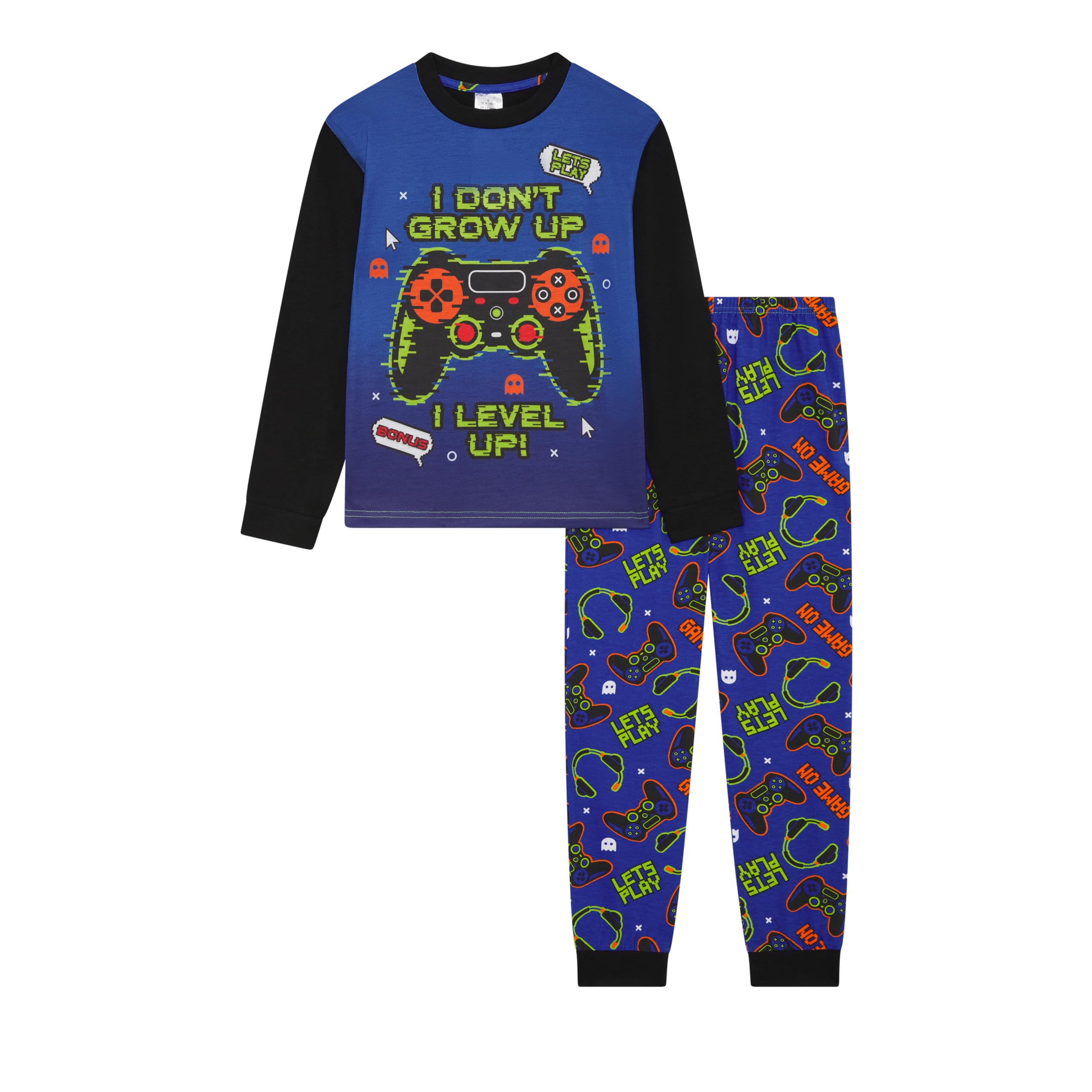 Gladrags Boys Blue Or Girls Gaming Pyjamas, Size 13 Years