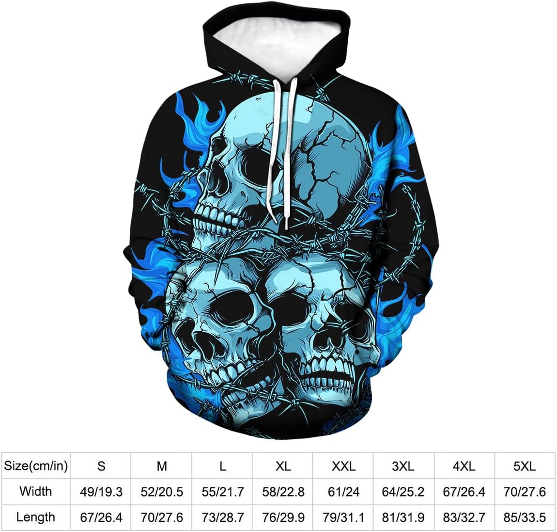 Unisex Skull 3D Pattern Printed Hoodies Graphics Pockets Pullover Athletic Hoodie Hooded Sweatshirts - Image 4