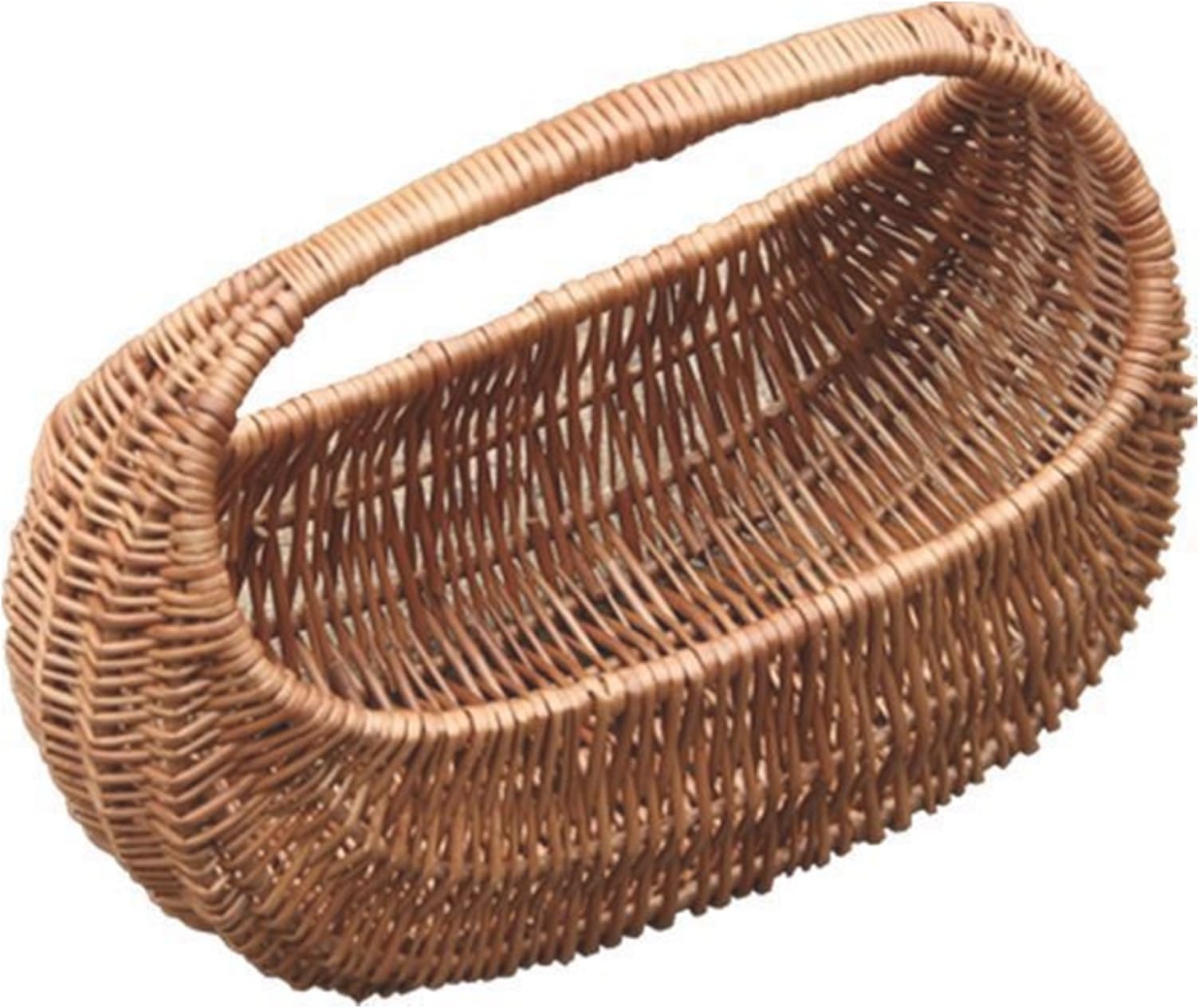 Gondola Shopping Basket, Wicker, Brown, 20 x 40 x 14 cm