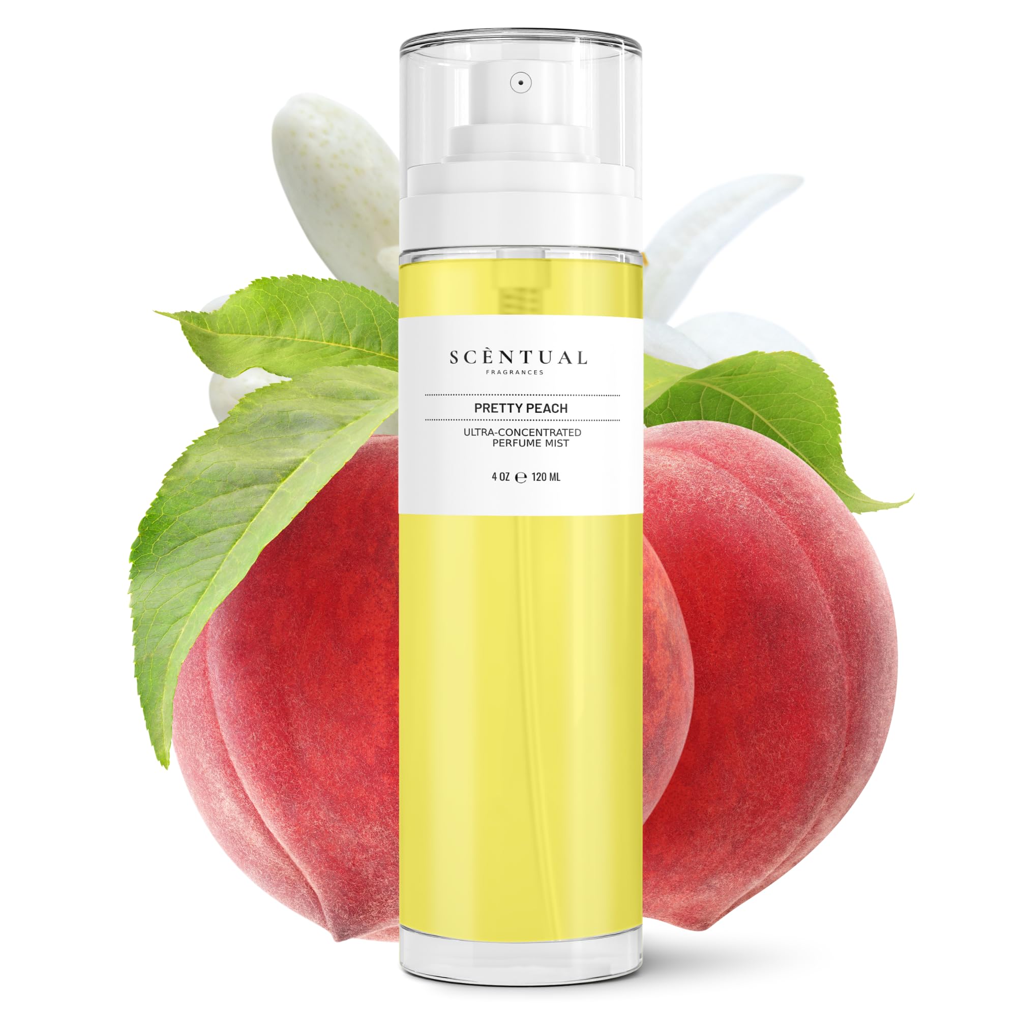 Ultra-Concentrated Hair & Body Perfume Mist, Long Lasting Women's Fragrance, Gourmand Perfumes for Women, Vegan and Cruelty Free (Pretty Peach)