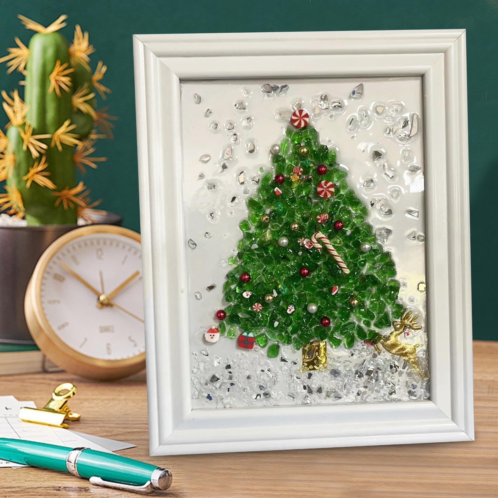 481 シーグラスアート 工作キット クリスマスツリー☆ そっけ