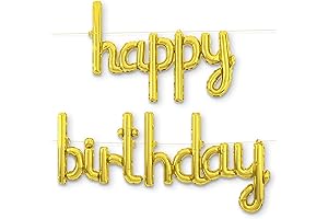 HOUSE OF PARTY Happy Birthday Balloon Banner for unforgettable birthday parties
