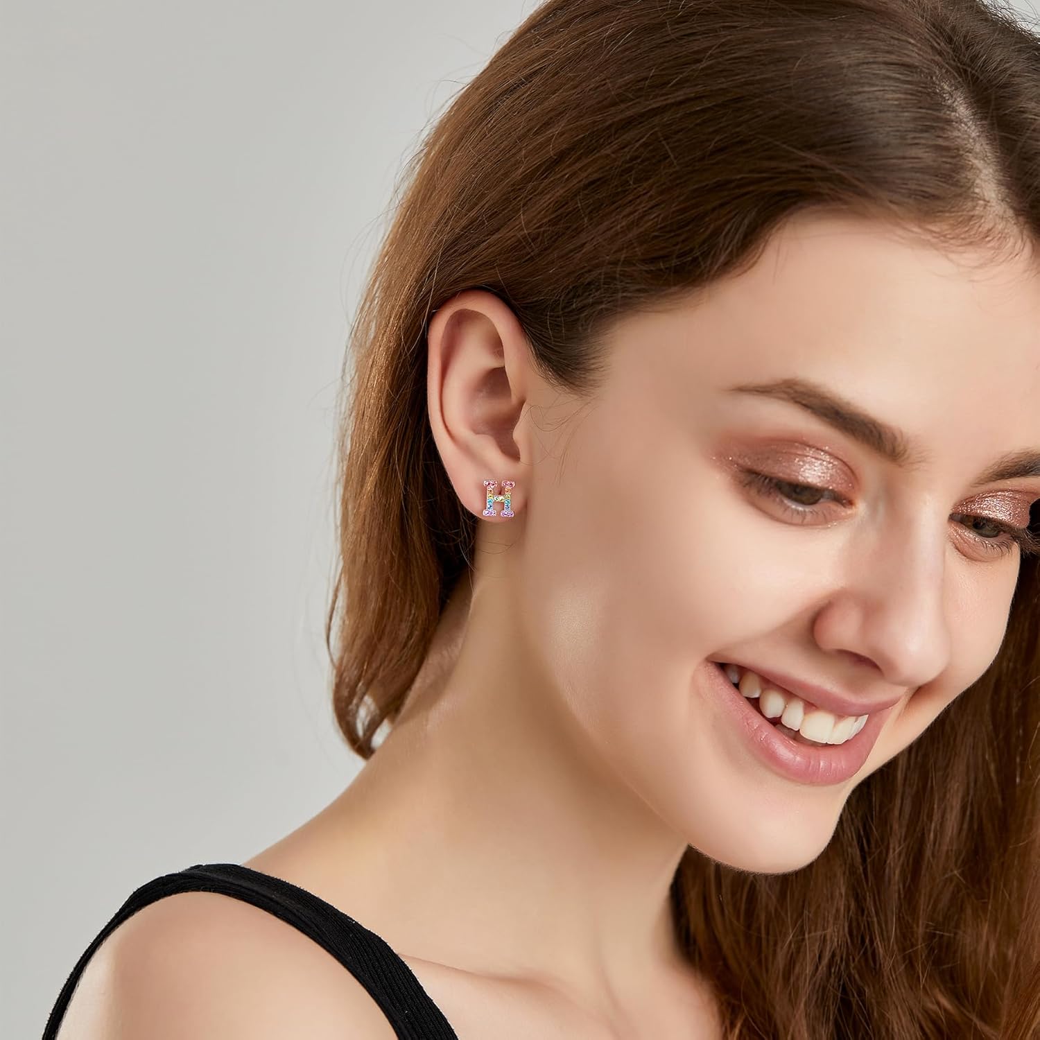 Girls Initial Letter Stud Earrings Alphabet Number Earrings Gifts Jewelry for Women - Image 4