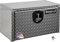 Buyers Products 1705160 Diamond Tread Aluminum Underbody Truck Toolbox 14x16x24 - Made in USA, Corrosion-Resistant, Locking Latch