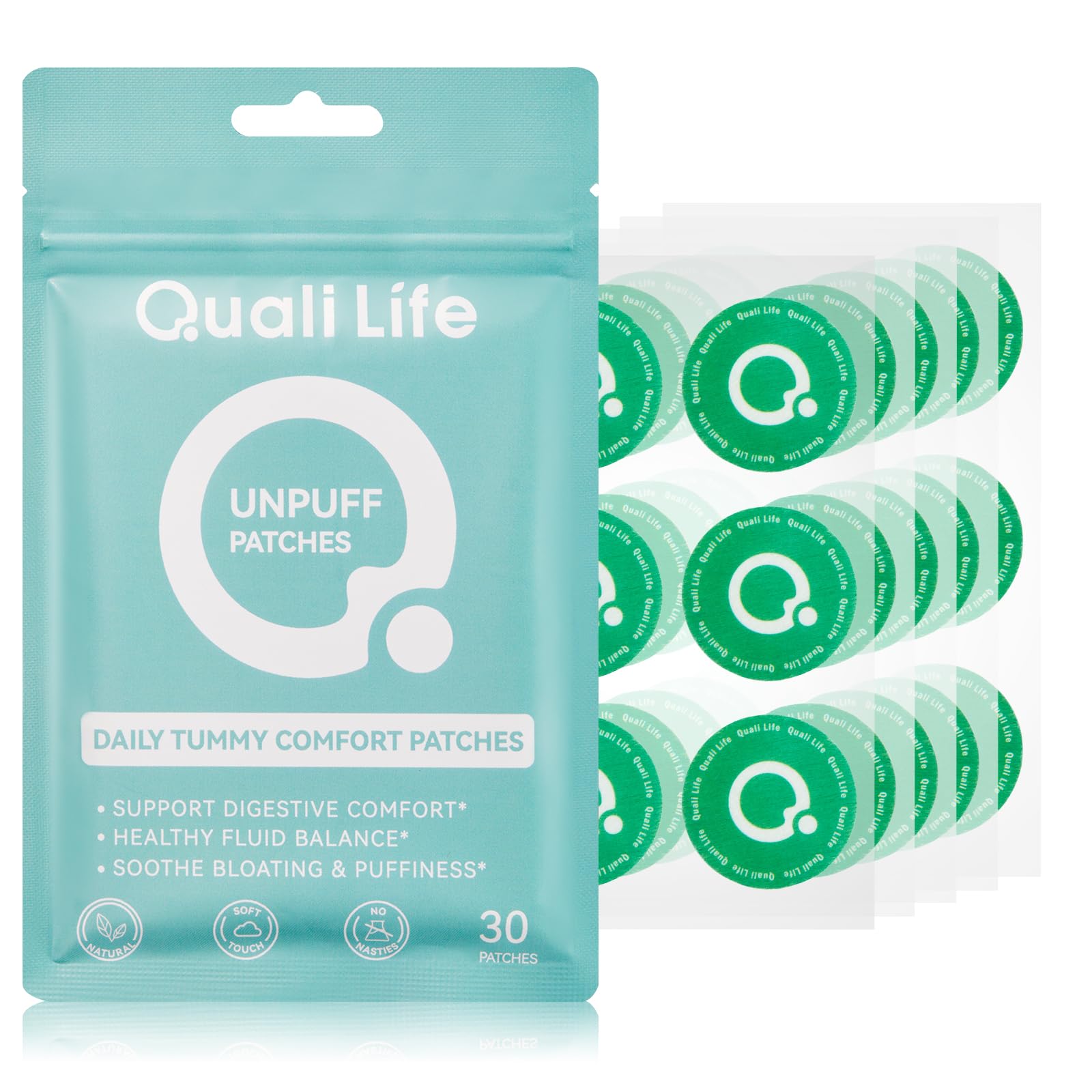 Unpuff Patches for Water Retention & Digestive Support - 30 Patches