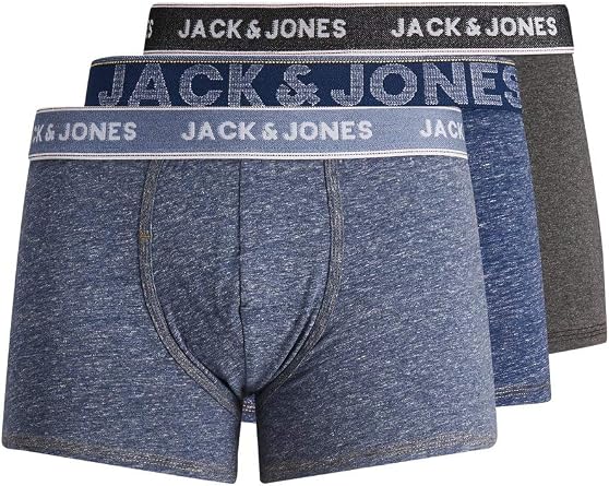 Jack & Jones Denim 3 Pack Detail Dark Grey Melange-light Blue Denim M
