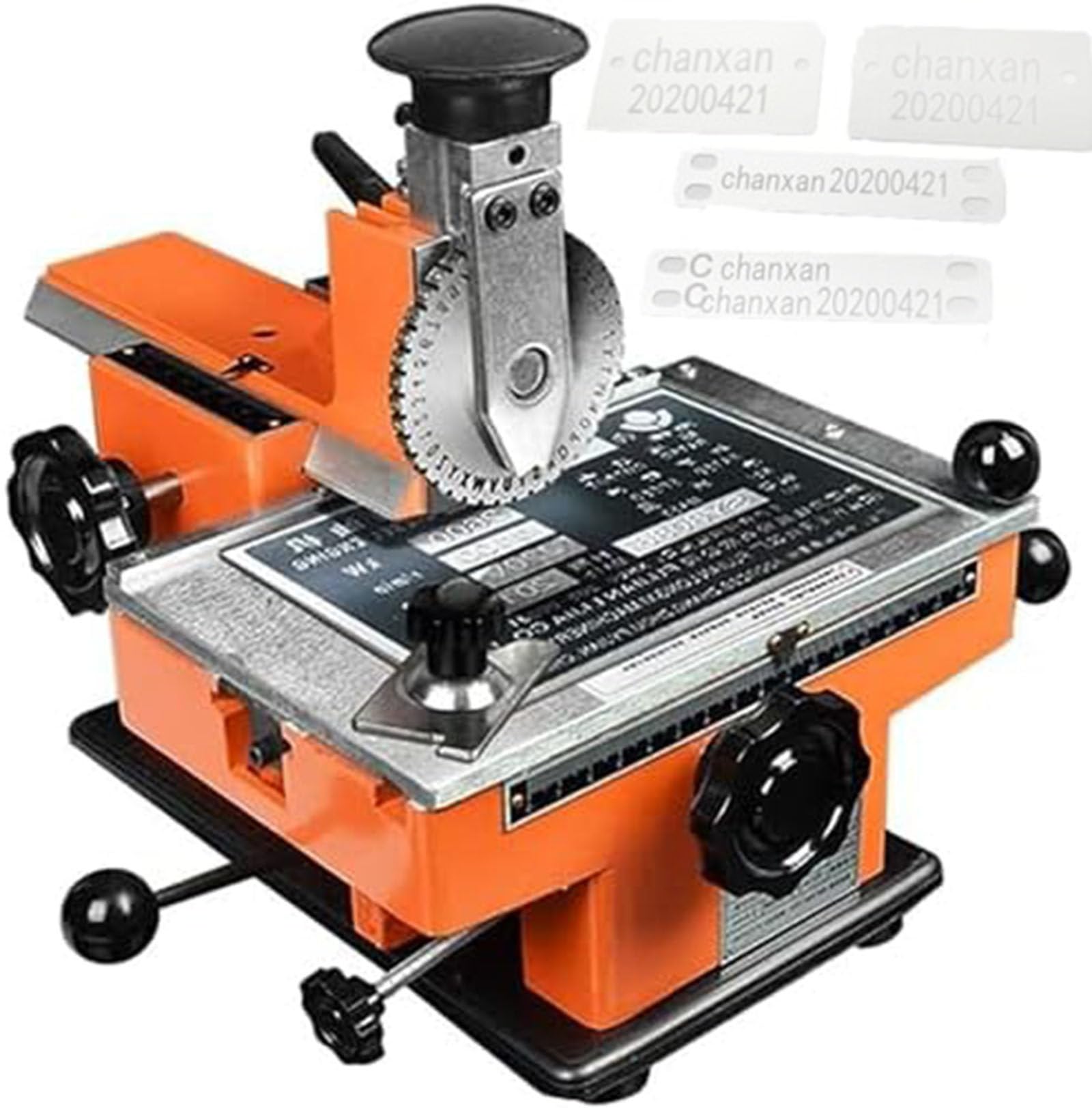 Halbautomatische Prägemaschine aus Stahl und Aluminiumlegierung für Namensschilder, Hundemarken, Ausweise, Etiketten und Gravuren – ideal für Heimwerker (3 mm).