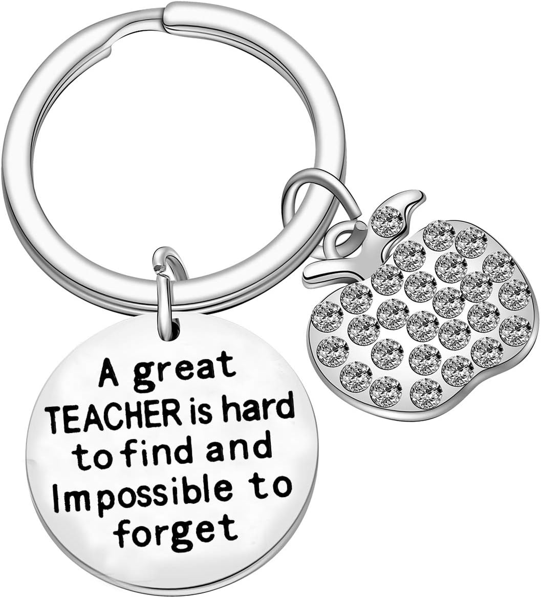 Teacher Keychain Teacher Plant Seeds Thank You Gift Teacher's Day Teachers Appreciation Thanksgiving Graduation Jewelry (A Great Teacher)