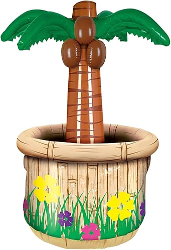 Beistle Enfriador inflable - Contenedores de bebidas para fiestas, enfriador de bebidas, decoraciones de fiesta Luau, decoraciones de fiesta