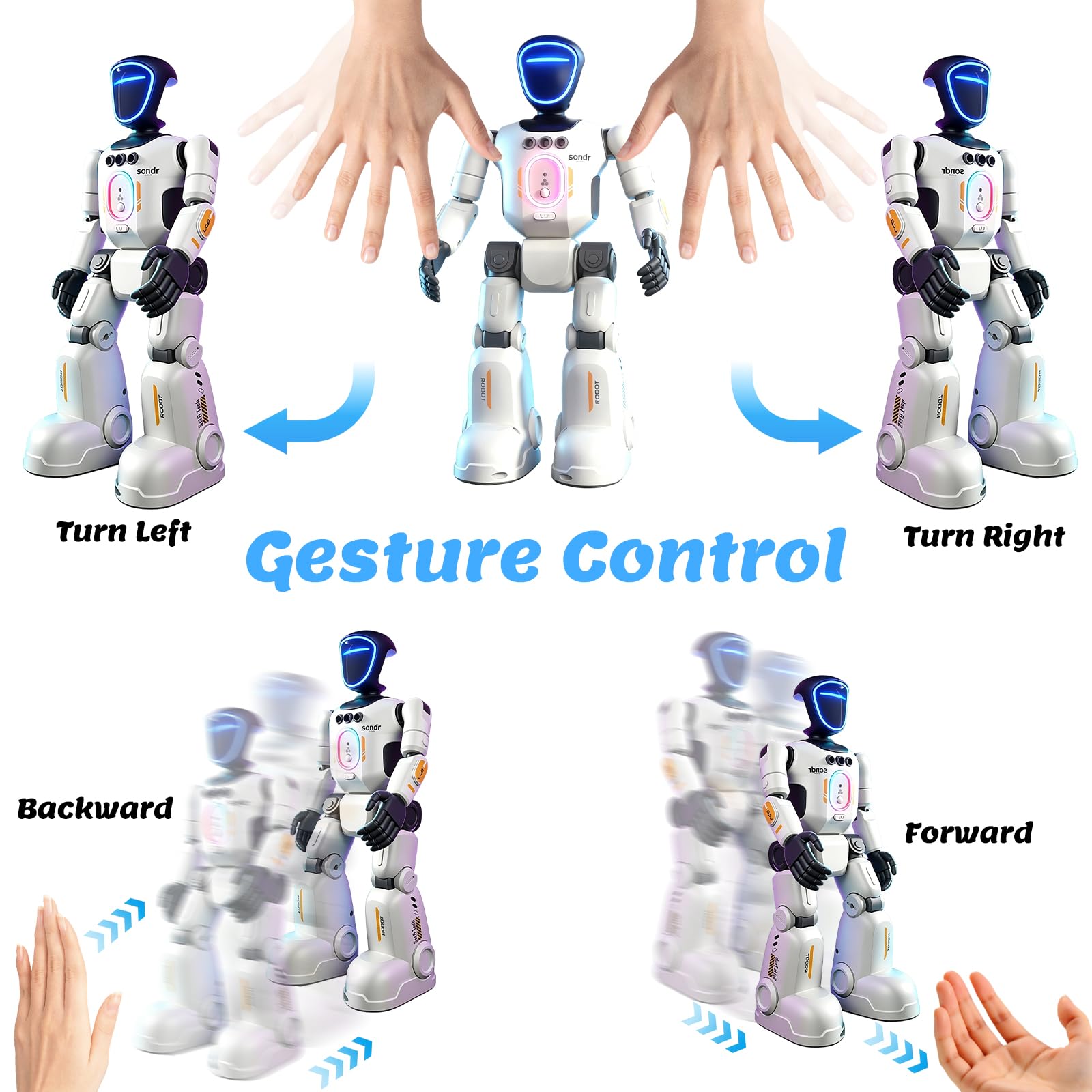 Juguete robot para niños y niñas, juguete RC con sensor de gestos