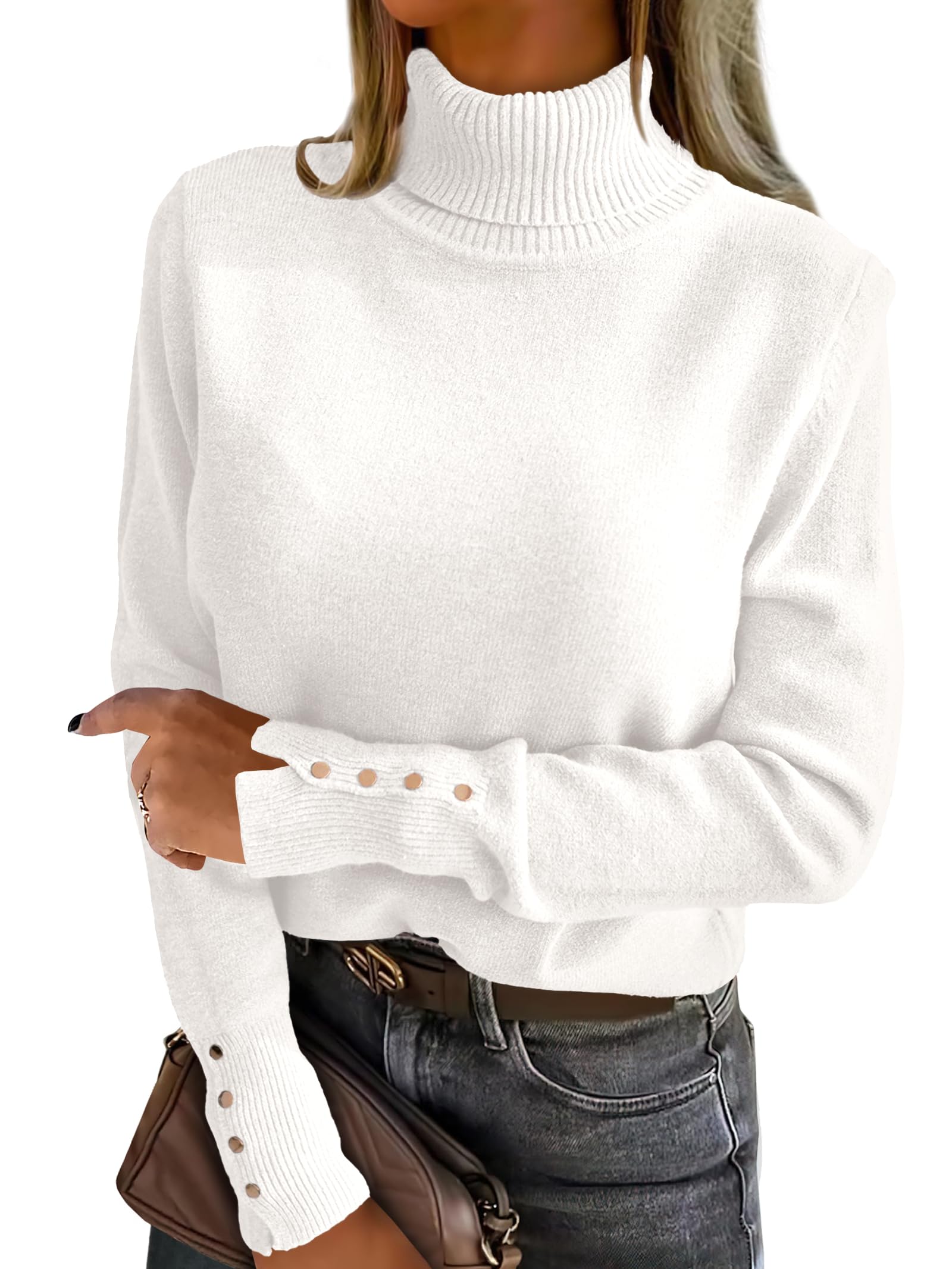 ANRABESS Turtleneck Sweaters for Women