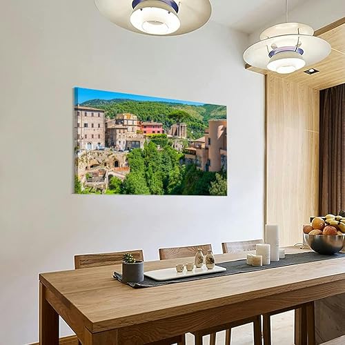 Miniatura 3 de Vista panorámica de la provincia de Tivoli Roma Lazio centro de Italia lienzo arte de pared pinturas para decoración de pared de dormitorio,