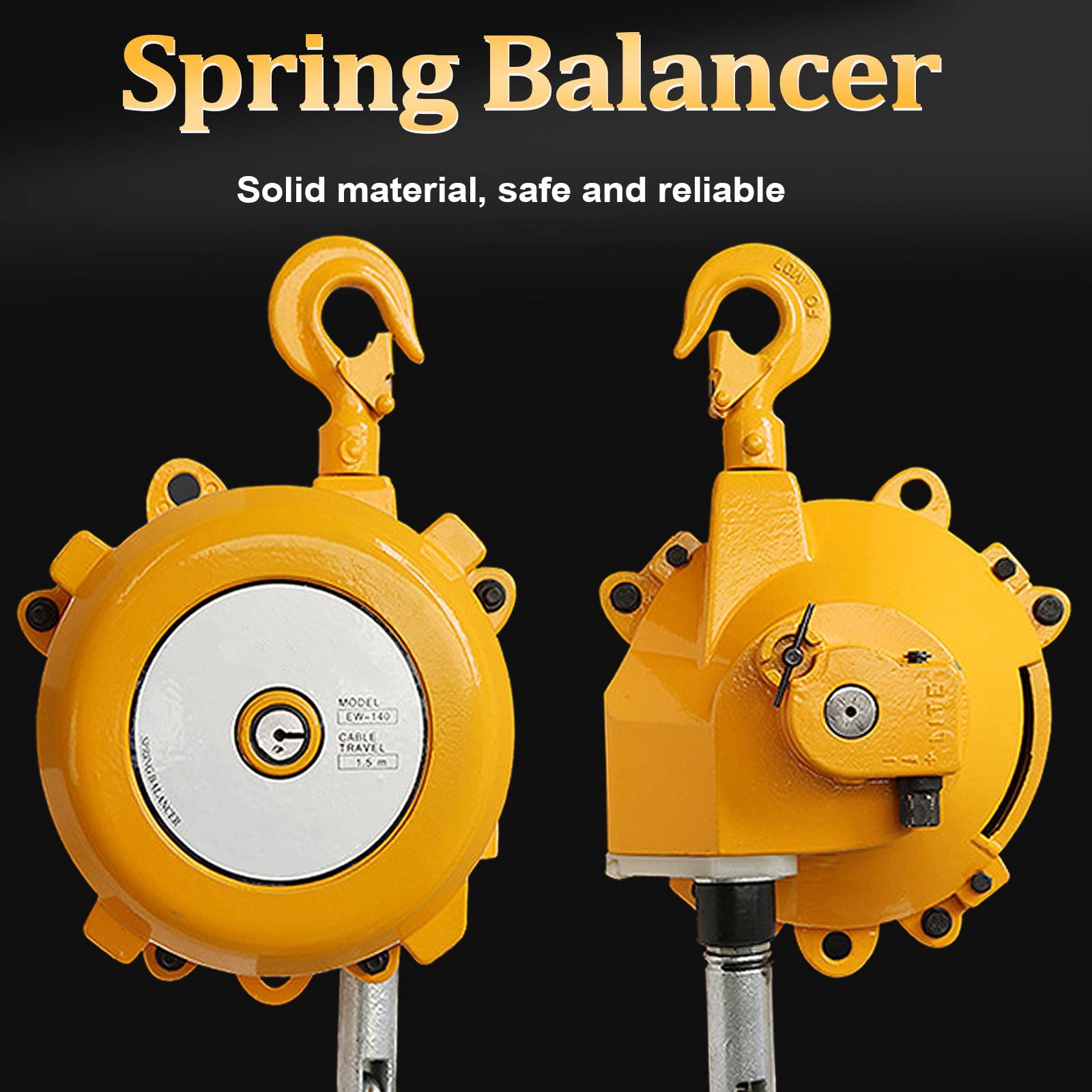 1-3kg/3-5kg/5-9kg Einziehbarer Federzug, Einstellbarer Federzug Balancer mit 1.5m Seilzug und Haken, Spring Balancer - Werkstätten und Kfz-Ausstattung, Multifunktionale Hilfswerkzeuge
