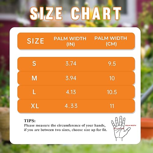 Miniatura 79 de HANDLANDY - Guantes de jardinería para poda de rosales para hombres y mujeres, guantes largos a prueba de espinas, de cuero de cerdo, transpirables