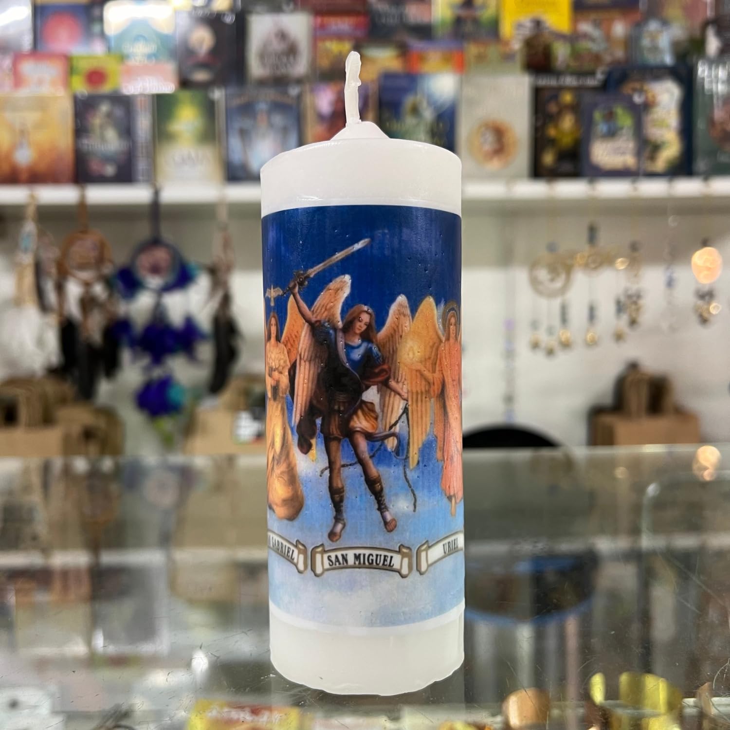 Velón de los Siete Arcángeles para Cualquier Petición | Vela Ritualizada para Pedir tus Deseos a los Arcángeles Miguel, Gabriel, Rafael, Chamuel, Uriel, Jofiel y Zadquiel.
