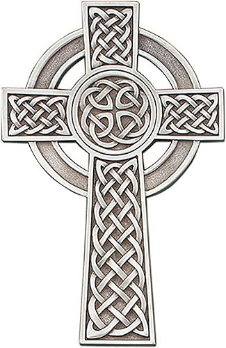 Christian Brands Crucifijos - Cruz de pared celta anudada de peltre, 8 pulgadas de alto, acabado envejecido